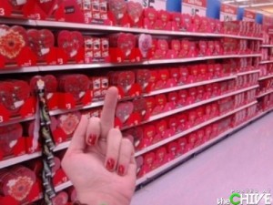 valentine middle finger